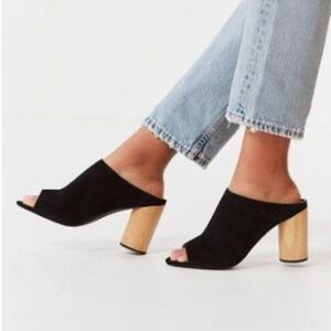 Urban Outfitters Poppy Suede Mule Heels